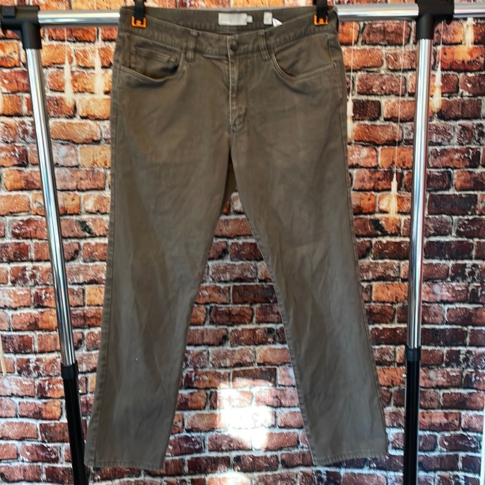 Vince Men’s grey pants chino slacks 31 x 30 cotton elastane stretch slim fit